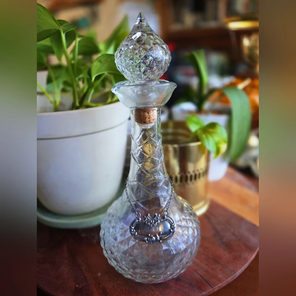 Vintage Silver Gin Decanter Tag - Picture 2 of 5